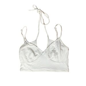 White Fox Size Small Lined Crop Top